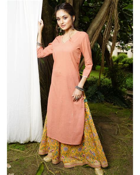 blush pink kurtis.